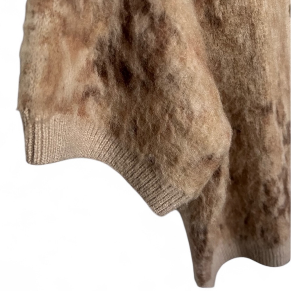 Anthropologie Women Cropped Short Sleeve Cardigan Animal Print Sweater SZ XL NEW - Picture 6 of 14